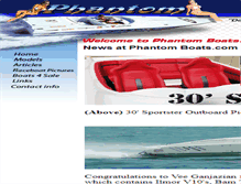 Tablet Screenshot of phantomboats.com